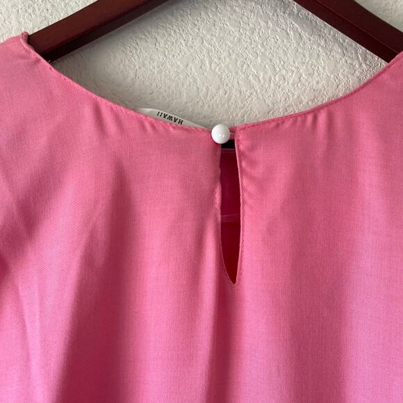 Vintage 70s Hans Jutte Hawaii Pink Floral Kaftan Midi Dress Size‎ Small - Picture 3 of 6